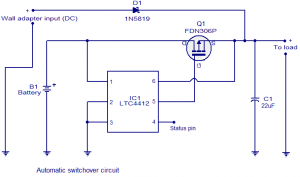 Automatic changeover Switch circuit