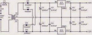 DC 12 VOLTS POWER SUPPLY CIRCUIT