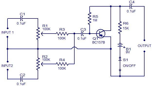 Mic Mixer Circuit Diagram