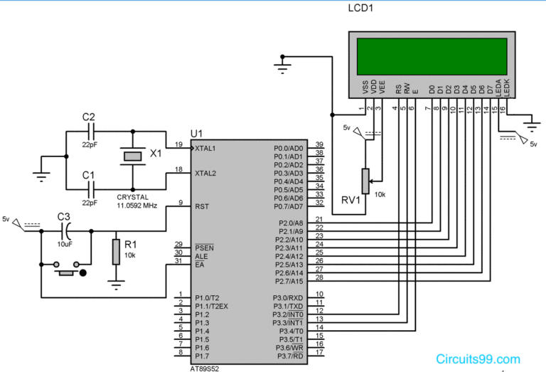 LCD Interfacing with 8051 Microcontroller | Interfacing 16×2 LCD with ...