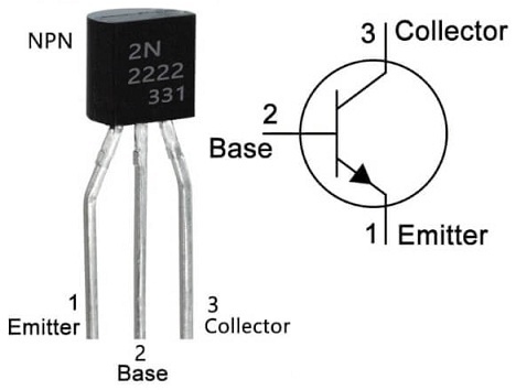 2N2222A Transistor Pin Configuration